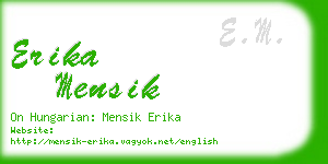 erika mensik business card